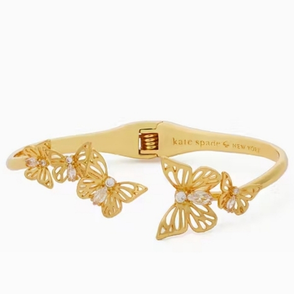 🔹️Kate Spade 🔹️Social Butterfly Open Hinged Cuff Bracelet - Picture 1 of 6